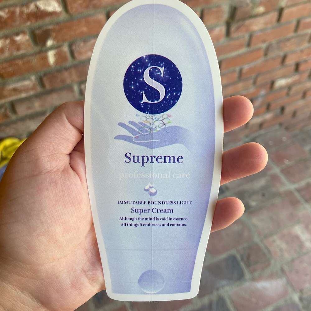 Brand New Supreme Super Cream Sticker